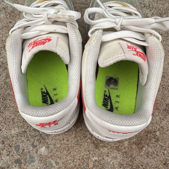 Nike Air Force 1 Crater Shoes Womens Size 6.5 CT1986 101 Summit‎ White Red - Picture 10 of 11